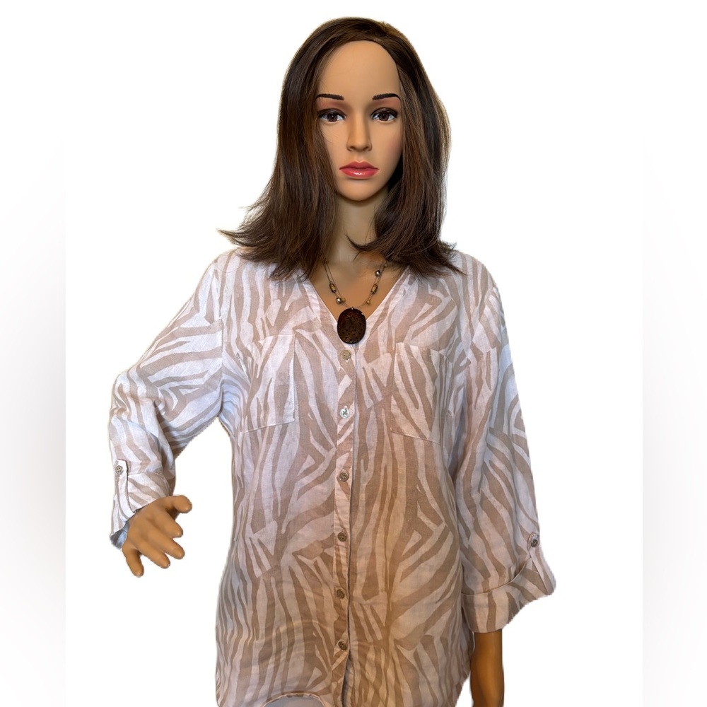 JM Collection Animal Print Top